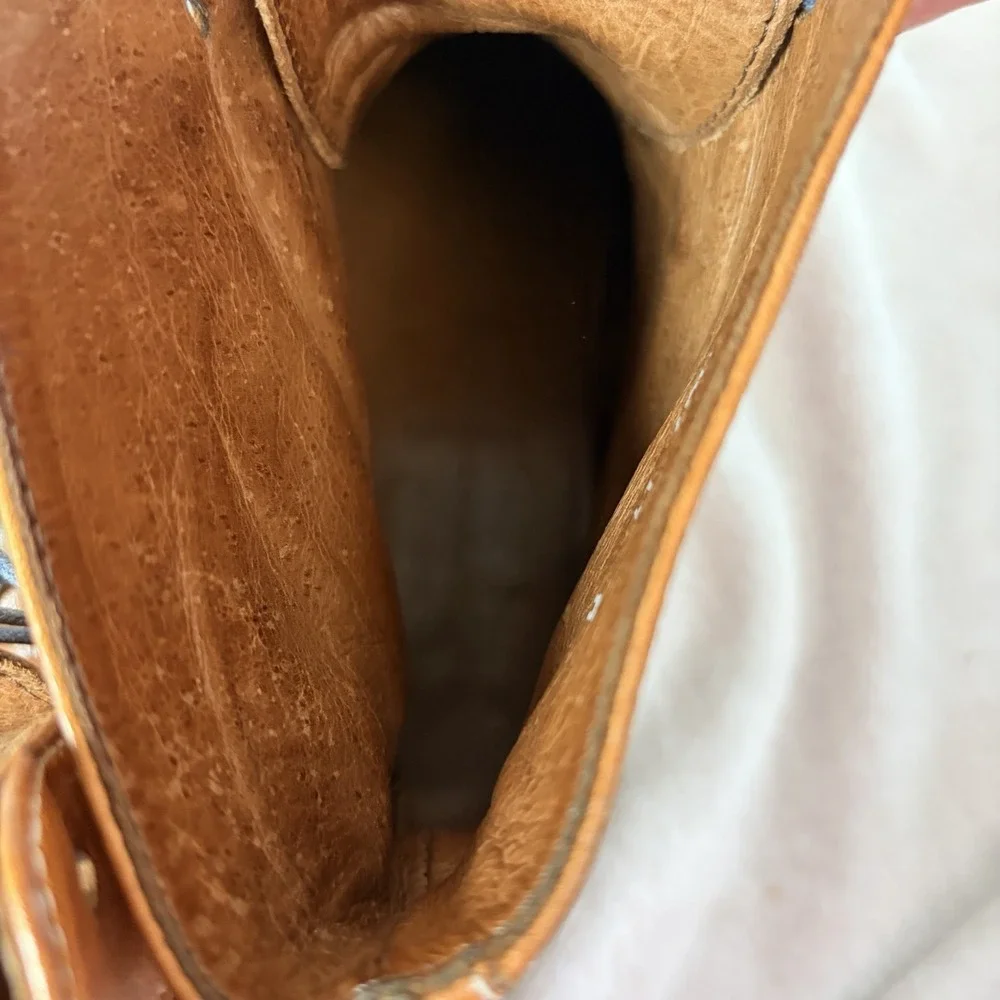 Vintage Cuoio Men's Italian Tan Leather Wingtip Brogue Boots Size 11 M #7067 GVC